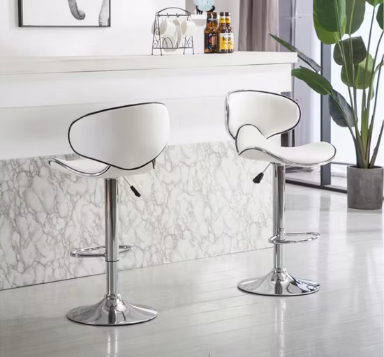 높이 조절 가능한 회전 가스 리프트 서 있는 금속 현대 라운지 가구 의자(ZG18-001)