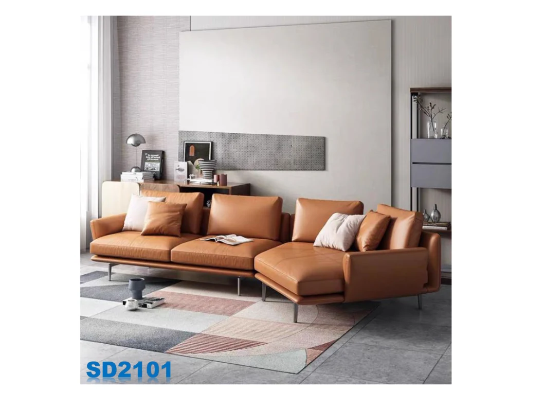 Zode L Shape Lounge 3 Seater Soft Corner Leather Living Room Sofa